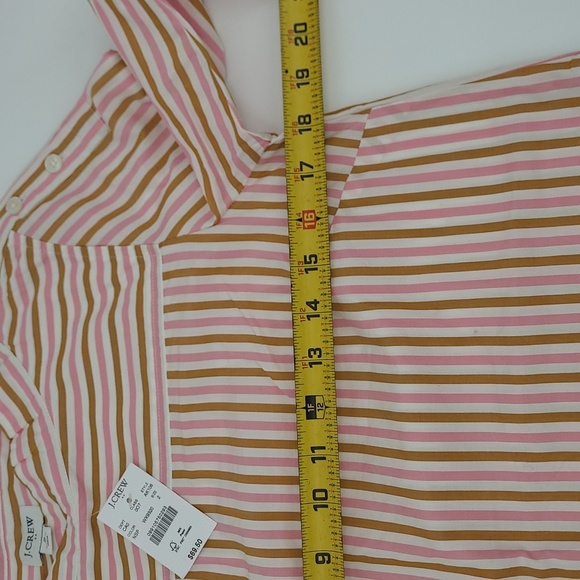 NWT J. Crew Striped Cotton Blouse Women's Size 2 - Picture 10 of 12